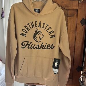 47 Tan Northeastern Huskies Sweatshirt! Dusted Khaki
